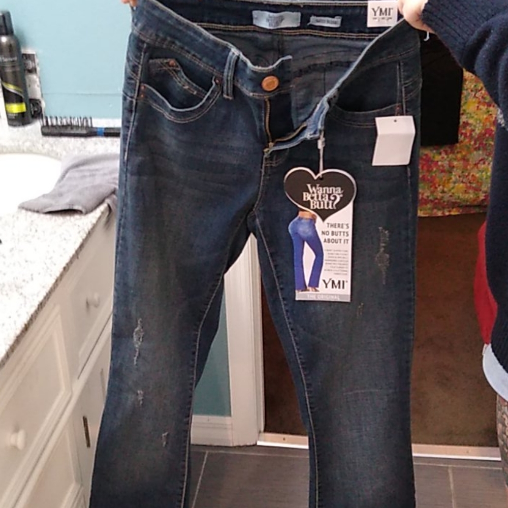 Ymi boot cut dark blue jeans